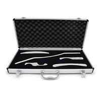 Acero Inoxidable Guasha IASTM Terapia Física Herramientas, Gua Sha Guasha Masaje Herramienta, ASTYM Herramientas (5 piezas con Negro Caja)