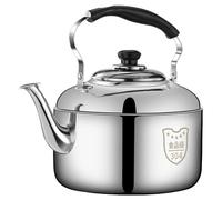 Acero Inoxidable Hervidor Silbante, 4L/5L/6L Hervidor de Agua Para Estufa, Ligero Hervidores de Camping con Mango Resistente Al Calor, para Estufa de Gas, Eléctrico, Halógeno(4L)