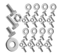 Acero Inoxidable Kit de Pernos de Carruaje 10 Juegos 304 | Juego Surtido 4x6,4x8 y 4x10, Color Plata, para Reparaciones de Vehículos y Mantenimiento de Equipos
