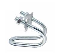 acero inoxidable, M8 galvanizó tamaños múltiples del accesorio de acero tubo andamio perno en U cruzado doble la U-abrazadera(20x25mm)