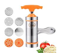 Acero Inoxidable Maquina Hacer Pasta Fresca, Mini Fabricante De Fideos Manual, Máquina Manual Para Hacer Fideos, Para Tallarines Frescos, Lasaña, Rollos De Masa, Cortadora De Fideos Con 7 Moldes.