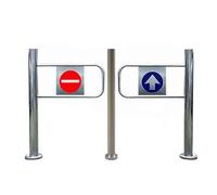 Acero inoxidable, oscilante unidireccional, control de acceso de 1,3 x 1 m para entrada y salida seguras, ideal para zonas de alto tráfico