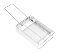 Acero Inoxidable Parrilla Plegable de Pequeña Portátil Barbacoa | Uso Familiar Diario, Diseño Compacto y Resistente al Calor, Color Plata, Práctica para Exteriores