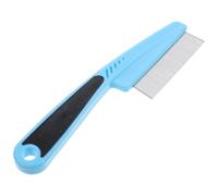 Acero Inoxidable Peine de Dientes Finos para Hombres | Peine Portátil Azul, Fácil de Limpiar y Usar en Casa, para Cabello Fino o Mascotas