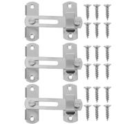 Acero Inoxidable Pestillo Abatible 3 Juegos para Puerta y Verja | Paquete, Herraje Resistente Intemperie, para Jardín, Establo y Cercas