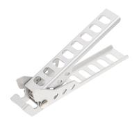 Acero Inoxidable Pinza Antiescaldaduras Ajustable para Asas | Bordes Redondeados, Color Plata, Uso en Camping y Cocina, Accesorio Compacto para Wok y Sartenes