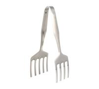 Acero Inoxidable Pinzas para Alimentos, y Ligero Mango Largo | Agarre Cómodo, Pinza Hueca, Color Plata, para Pan, Huevos y Servicio en Ensaladas