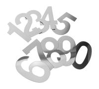 Acero Inoxidable Placa de Puerta 10 Piezas Autoadhesiva | Resistente al Clima, No se Desprende, se Fija en Superficies Planas, Acabado Pulido, Color Plata