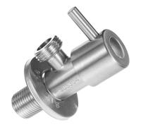 Acero Inoxidable Plata Válvula de Cierre Angular para Grifo | Control Preciso del Caudal, Conexión Segura y Cambio Rápido, Reemplazo Fiable para Lavabo y Cocina