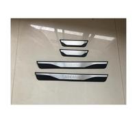 Acero Inoxidable Protector Umbral Puerta Coche para Renault Arkana 2019 2020 2021 2022 2023 2024, Autoadhesivo Puerta Guardias del Borde Estribos Decoración Accesorios, 4 Piezas,Silver