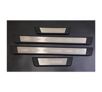 Acero Inoxidable Protector Umbral Puerta Coche para Suzuki SX4 S-Cross 2006-2021 2022 2023 2024, Autoadhesivo Puerta Guardias del Borde Estribos Decoración Accesorios, 4 Piezas