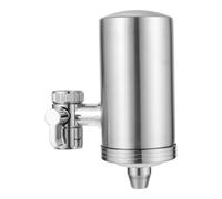 Acero Inoxidable Purificador de Agua para Grifo | Cartucho Cerámico, Conexión para Salida de Aireador de 2,4cm, Uso en Oficina y Agua Potable