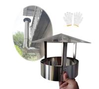 acero inoxidable sombrerete de chimenea - 0.7mm Grueso lluvia Sombrerete ventilación cubierta para estufa de leña 10cm (3.94in) Chimenea protección resistente un la intemperie cubierta de conducto