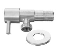 Acero Inoxidable Válvula de Cierre Angular Plata para Grifo | Construcción Robusta, Conexión Segura, Estructura Compacta, Cambio Rápido, para Lavabo y Cocina