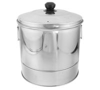 Acero Inoxidable Vaporera de Arroz con Tapa y Asas 20l | Acabado Pulido, Cesta Desmontable y Bandeja Incluida, para Cocina Asiática y Catering