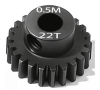 Acero M0.5 13T-27T - Piñón del motor, diámetro del agujero del engranaje, 3.175 mm, piezas de actualización RC para coche RC (22T)