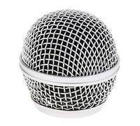 Acero Mic Grille Mesh Grill Ball Cover Head Mount para Shure SM58 BETA58 accesorio de micrófono 1 unids