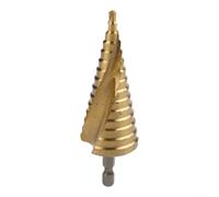 Acero multi del diseño espiral del paso de la broca del cono del tamaño alto con la capa de titanio para perforar agujeros en metal y madera (C)