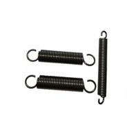 Acero para muelles, muelle de tensión con gancho, Diámetro del alambre 4mm, Diámetro exterior 26mm, Longitud 150mm, 1 pieza, Negro, 4x26x150mm