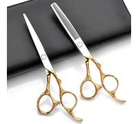 Acero Profesional De JapóN 6 Pulgadas Tijeras De Pelo De Ciruela De Oro De Corte Tijeras De Adelgazamiento Peluquero Tijeras De PeluqueríA Juego De Tijeras