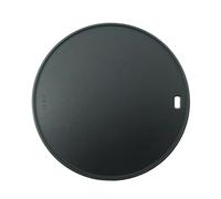 Acero redondo para pizza de 12 pulgadas, fundido 3D crea hermosas cortezas, piedra de hierro fundido esmaltado para horno, plancha redonda de hierro fundido, velocidad de acero para pizza y plancha de