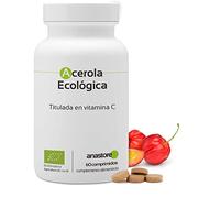 ACEROLA - VITAMINA C NATURAL * 170 mg / 60 comprimidos * Energia (fatiga), Hueso, Inmunitario, Piel (antiedad) * Garantía de satisfacción o reembolso * Fabricado en Francia