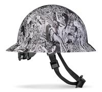 ACERPAL Casco Pyramex de ala completa, potente seguridad de diseño de leopardo 6pt la diosa fortuna