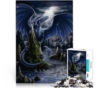 Acertijo para Dragón Negro Luz de Luna Rompecabezas de 1000 Piezas para Adolescentes 38x52cm Colección de Artistas, Bellas Artes para Mayores de 14 años