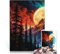 Acertijo para Luz de Luna en Las montañas Puzzle de 1000 Piezas para Adultos 26x38cm Regalos de cumpleaños, Regalos, Arte Mural Apto para Mayores de 14 años.