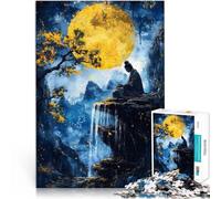 Acertijo para Meditación Zen bajo la Luna Llena Rompecabezas de 2000 Piezas para Adolescentes 70x100cm Mejorar el Amor Entre Parejas para Mayores de 14 años