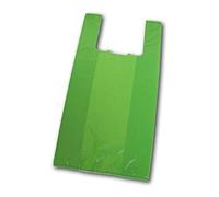 ACESA Bolsas de Plástico Verde Tipo Camiseta Resistentes, Reutilizables y Reciclables,70% Recicladas, Tamaño 42x53 cm (60 unidades)