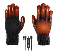 Aceshop Guantes Calefactables USB para Hombres y Mujeres, de Dedo Completo Lavables de Punto, Con 3 Temperaturas Ajustables para Invierno