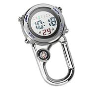 Aceshop Reloj Digital Multifuncional con Clip de Cuarzo, Mosquetón, Cara Luminosa y Brújula para Médicos, Paramédicos, Chefs y Deporte Unisex