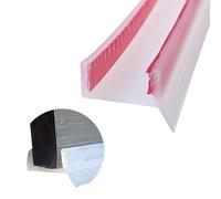 ACESOME - Banda flexible para borde de puerta, tira de sellado de zócalo de goma de silicona, panel transparente, perfil de sellado para zócalos de cocina de 15 mm, 16 mm, 17 mm, para baño, cocina (2