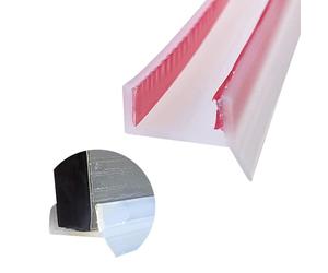 ACESOME - Banda flexible para borde de puerta, tira de sellado de zócalo de goma de silicona, panel transparente, perfil de sellado para zócalos de cocina de 15 mm, 16 mm, 17 mm, para baño, cocina (5