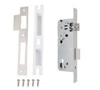 ACESOME Cerradura de marco tubular, cerradura empotrable de aluminio, cerradura de puerta de entrada, cerradura para puerta de jardín, cerradura empotrable para puerta interior (50MM diámetro del