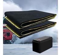 ACESOME - Funda para batería autoadhesiva, 18 x 102 cm, protección de invierno para batería de coche, protección contra el frío, juego de aislamiento de batería para coche, camión, barco (1, 18 cm ×