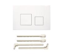 ACESOME - Placa de accionamiento para inodoro compatible con Geberit sigma01 sigma10 sigma20 sigma21 sigma30 sigma50 sigma60 placa de accionamiento de plástico para descarga de 2 cantidades (blanco)