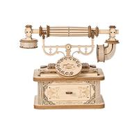 ACESOME Rompecabezas de madera 3D para adultos, modelo de teléfono retro, modelos de madera, 136 piezas, juegos de manualidades, regalo para adultos y adolescentes, regalos de cumpleaños de Navidad