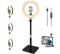 Acetaken Meet-2 - Soporte de luz para cámara web de mesa, anillo de luz de 10 pulgadas con soporte para cámara web compatible con cámaras web OBSBOT Meet 2 SE/Tiny-3, 3 Lite/Tiny 2,2 Lite/Tiny SE/Tail