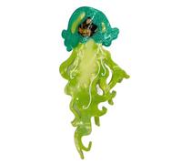 Acetate Claw Clips, Decorative Jellyfish Hairpins, Portable Strong-Hold Barrettes, Comfortable Stylish Clip, Hair Accessory for Students, School, Dance, Fitness, 4.92 Inches