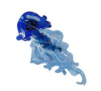 Acetate Claw, Jellyfish Shape, Motif Plant-based Strong Grip Flexible Teeth Smooth Polish, Hairpins Portable for Ladies Women Girls Outdoor Festival Travel Family Photo Sessions