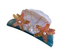Acetate Jaw Barrettes, Hair Claw Clips, Non-Slip Grip, 3.54x1.69 Inches Pearl Accent, Elegant Design, Secure Hold for Bun and Ponytail Material Acetate