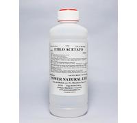 Acetato de Etilo (Etileno) Power Natural Life | 100% Puro, sin añadidos | Uso industrial y doméstico | Envase de 1 litro