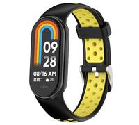 ACETCHS Correa para Xiaomi Mi Band 8 Pulsera, Coloridos Reloj Silicona Reemplazar Banda Pulsera para Xiaomi Mi Band 8 (Negro/Amarillo)