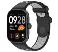 ACETCHS Pulsera compatible con Redmi Watch 4, pulsera Xiaomi Mi Band 8 Pro, dos colores colores deportes silicona repuesto, negro / gris