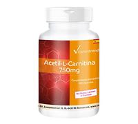 Acetil-L-Carnitina 750mg - Altamente dosificada - Vegana - 180 Cápsulas | Vitamintrend®