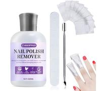 Acetona Pura Para Uñas Semipermanentes, Acetona Quitar Esmalte Semipermanente con Lima de Uñas y Rascador de Esmalt, Set Removedores Esmalte de Uñas en Gel, Elimina Fácil y Rápidamente el Esmalte