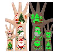 Acevegue navidad niños tatuaje pegatinas, 200 pcs santa claus sombrero de navidad árbol de navidad niños tatuaje pegatinas, adornos de navidad niños navidad regalos fiesta decoración regalos