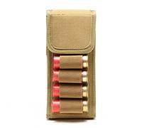 ACEXIER 12GA táctico de la Escopeta de Bala Molle portátil 16 Cartuchos Buttstock Holder Magazine Cartucho Airsoft Munición Carrier para la Caza (Khaki)